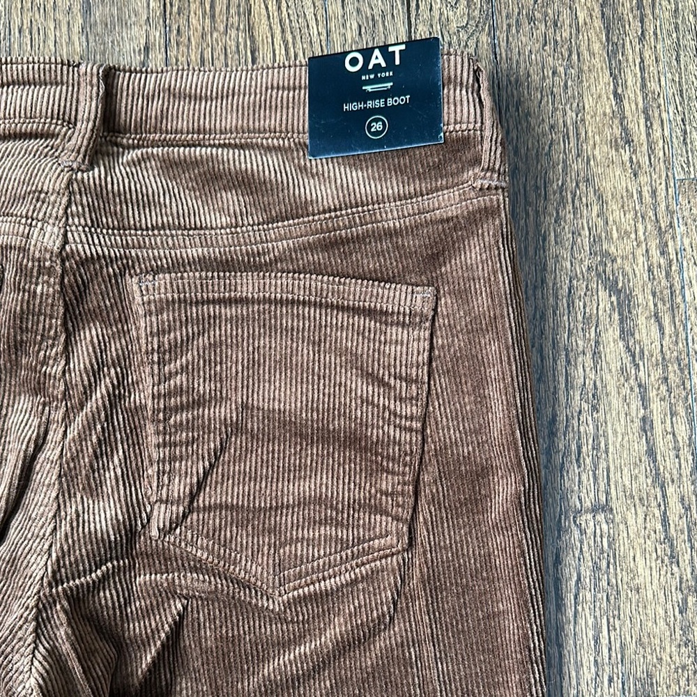 OAT High-Rise Boot Corduroy Pants - Brown 26